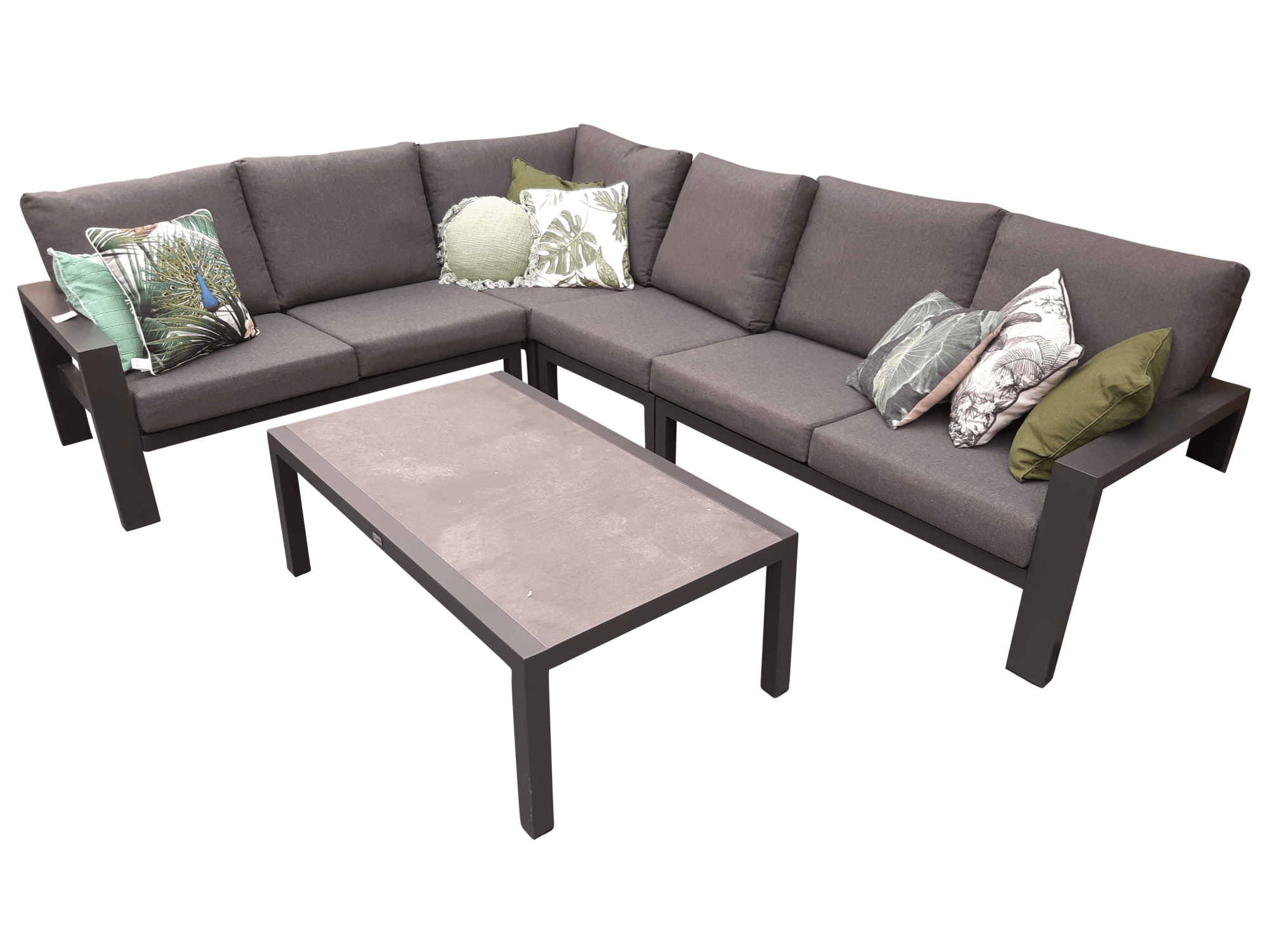 Own Loungeset met hoge tafel 5 delig antraciet - 