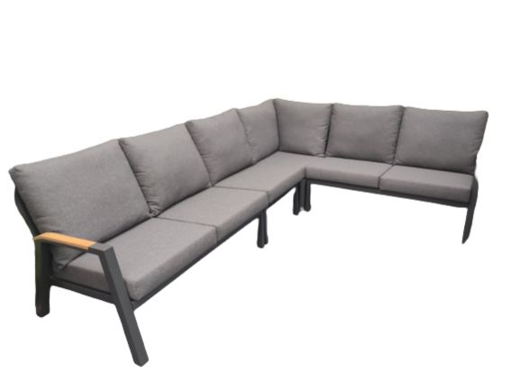 Driesprong collection Santa Luz loungeset 4 delig antraciet zonder tafel - 