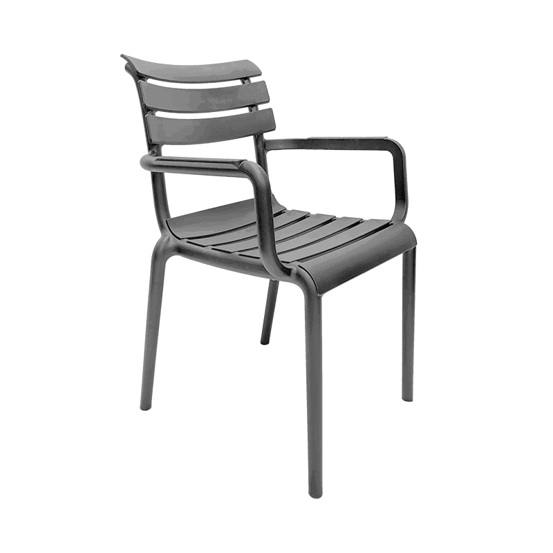 Garden impressions Paris Tuinstoel - Dark Grey  - 