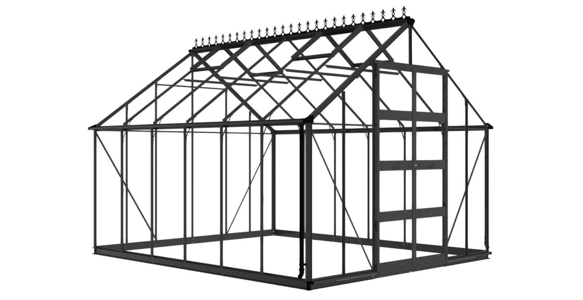 Royal well Bourton 1210, zwart gecoat, polycarbonaat 6mm - 