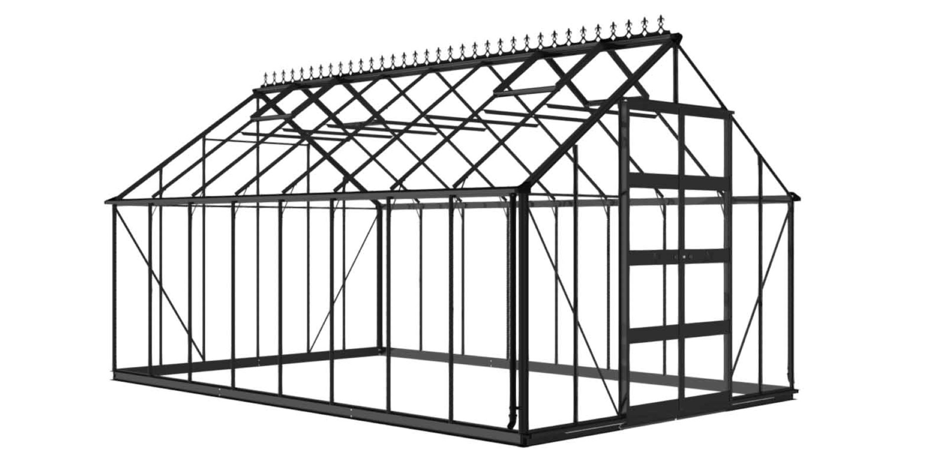 Royal well Bourton 1610, zwart gecoat, polycarbonaat 6mm - 