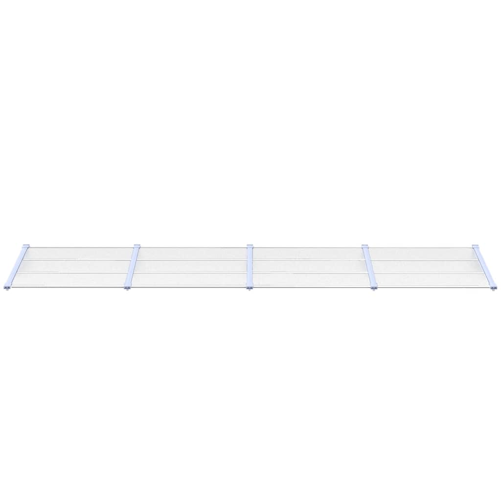 vidaXL Deurluifel 396x90 cm polycarbonaat grijs en transparant