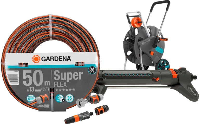Gardena Premium SuperFLEX 50m CleverRoll M Small Sproeierpakket