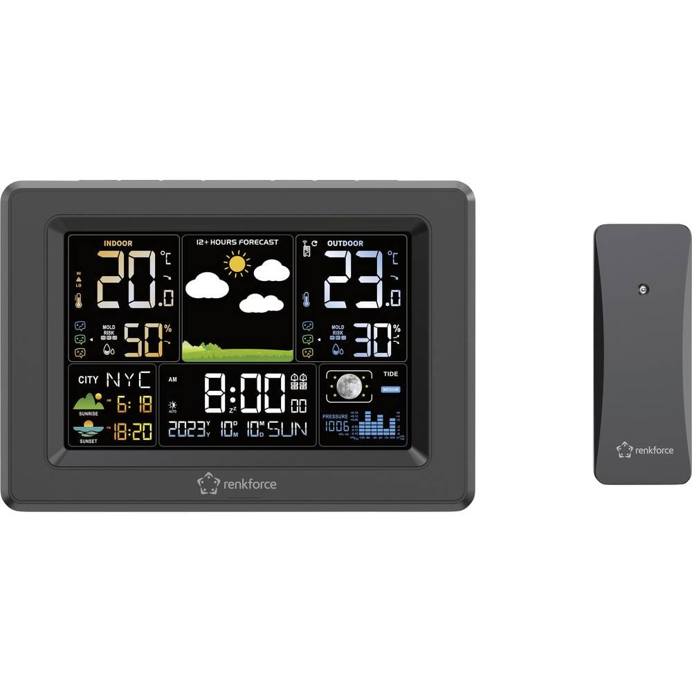 Renkforce RF-4883630 Digitaal weerstation Aantal sensoren max.: 3