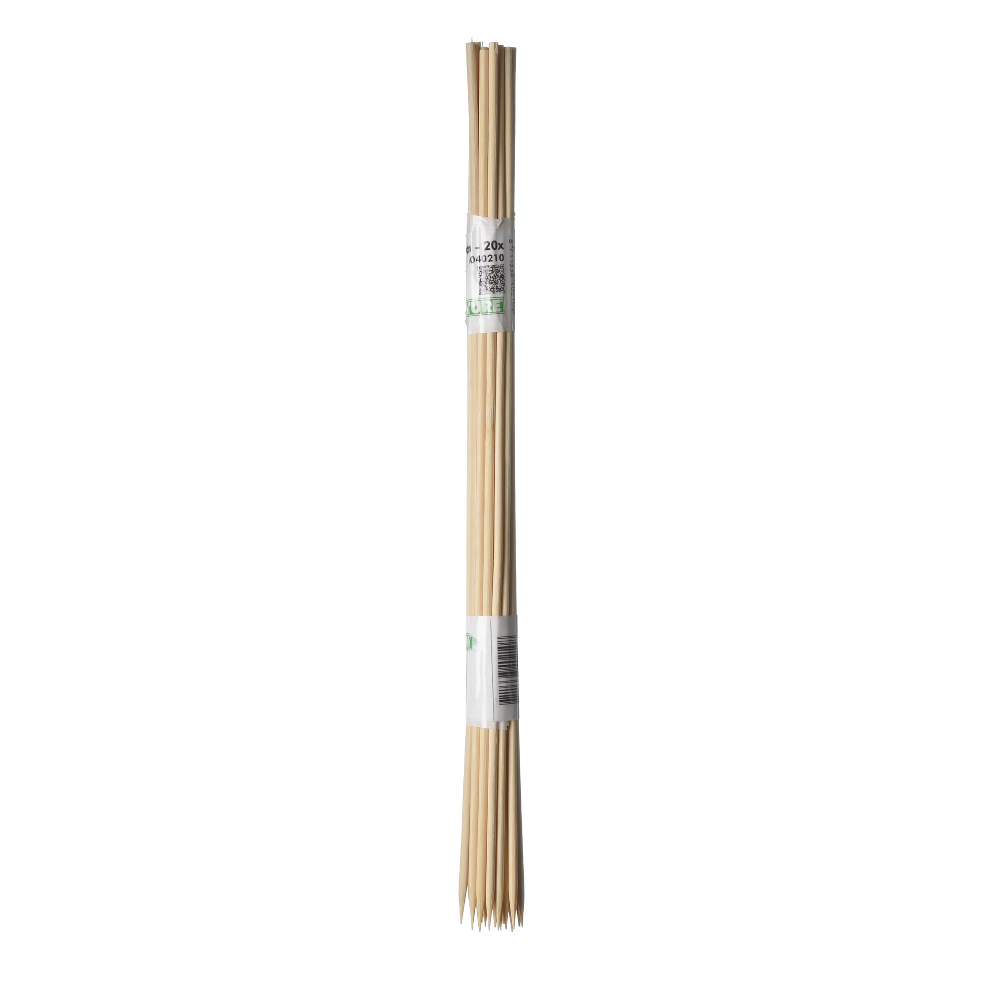 Nature 60x stuks splitbamboe / bamboestokjes 30 cm - plantensteun / tonkinstokken -