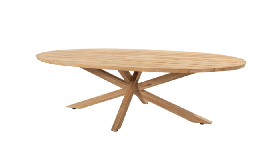 Taste 4SO Prado Low Diningtafel Teak Ellipse 240 x 115 cm - 