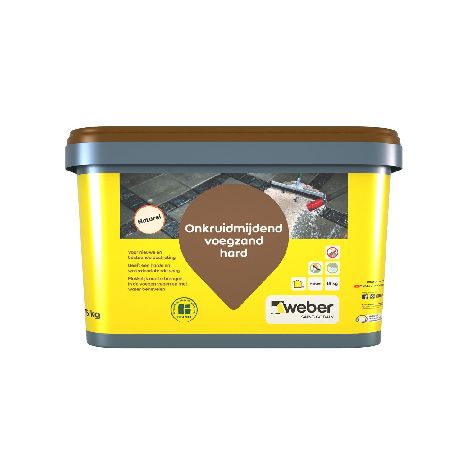 Saint Gobain Weber Weber – Voegzand - Hard – Onkruidmijdend – Waterdoorlatend - Naturel - 15 Kg