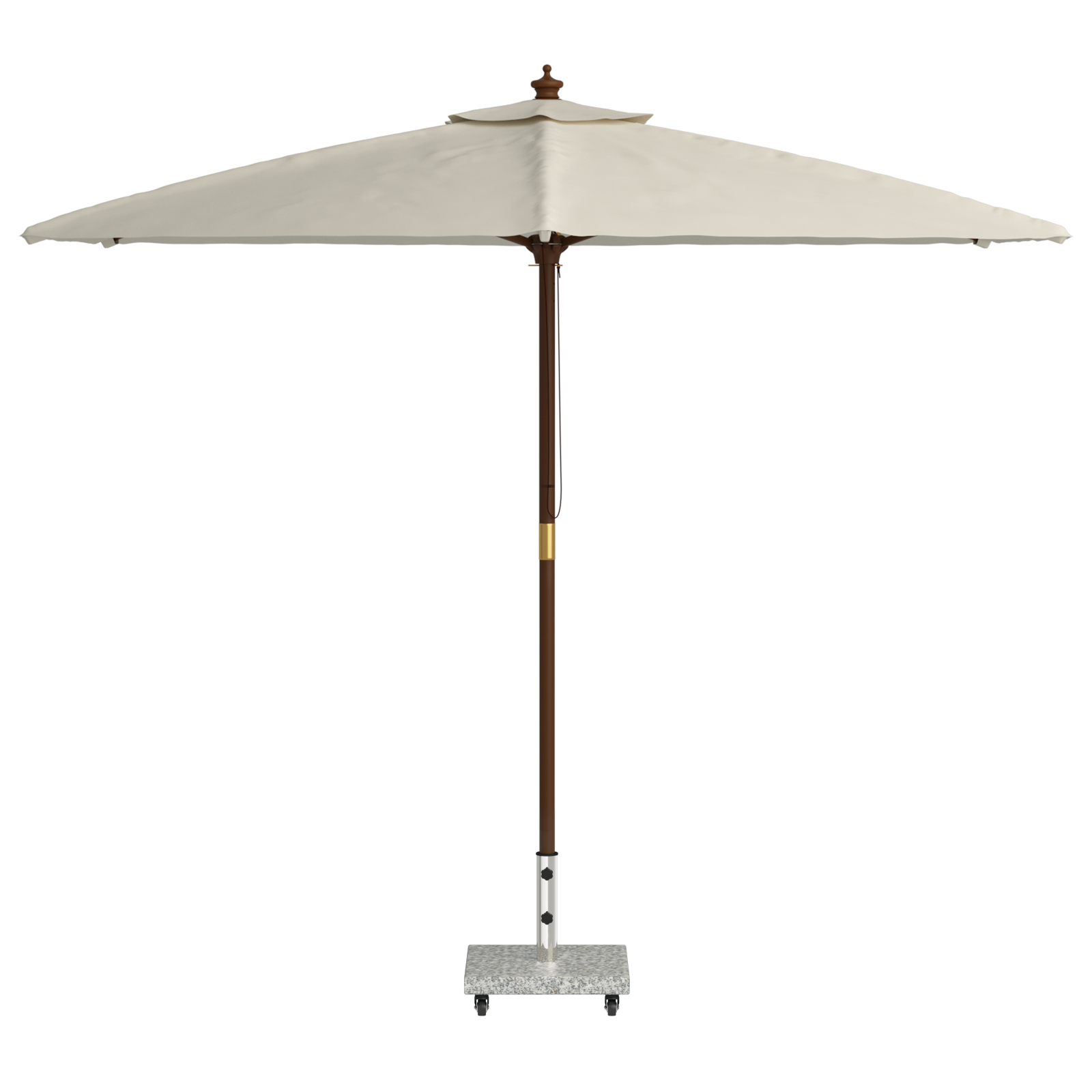 vidaXL Parasol Basis Met Wielen Voor Ø38/48mm Palen Grijs Graniet 30 kg Vierkant