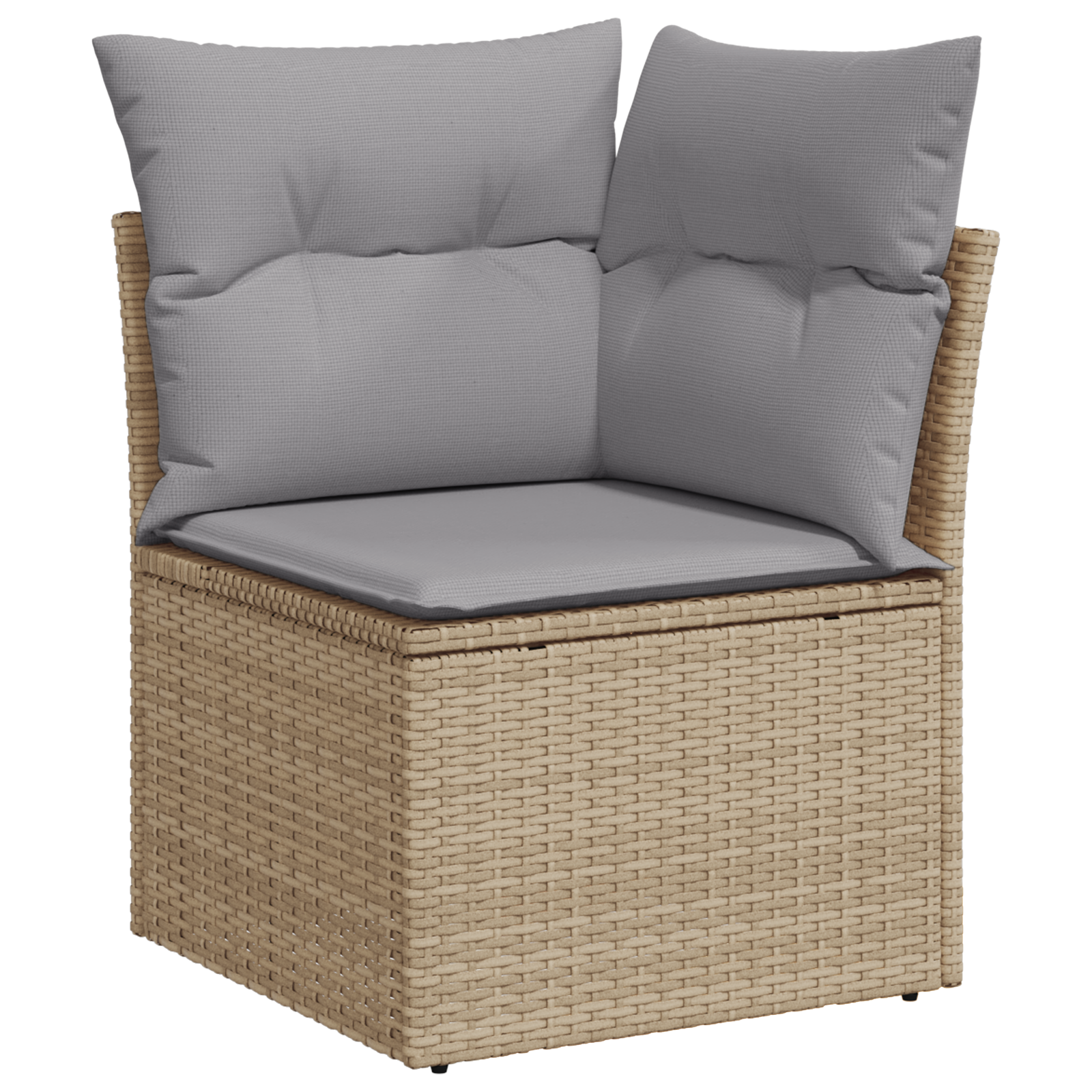 vidaXL 8-delige Tuinbankenset met kussens poly rattan acaciahout beige