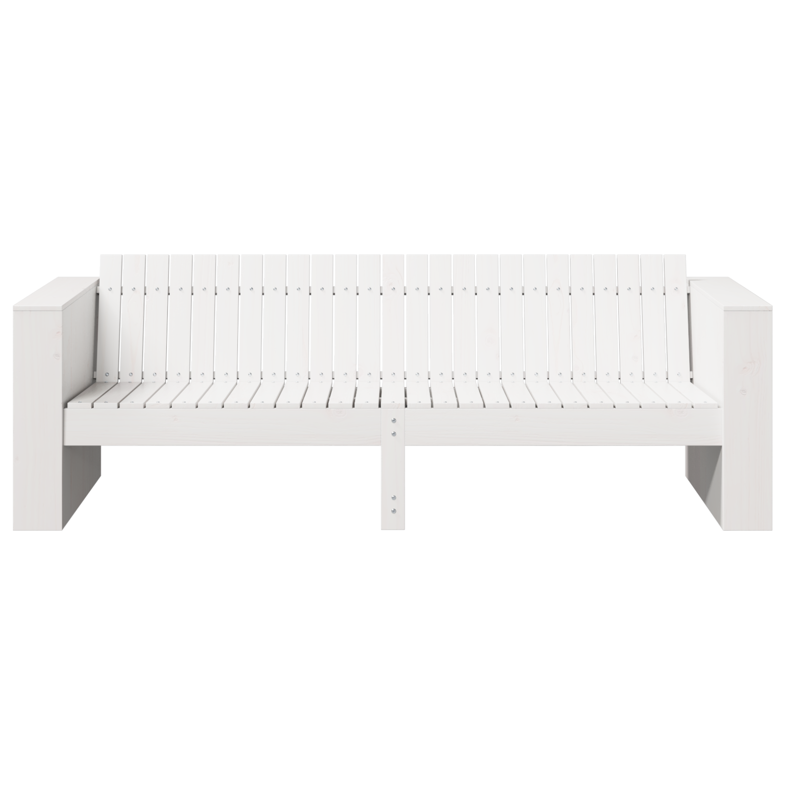 vidaXL Tuinbank Wit 185,5x60x62 cm van Massief Vurenhout