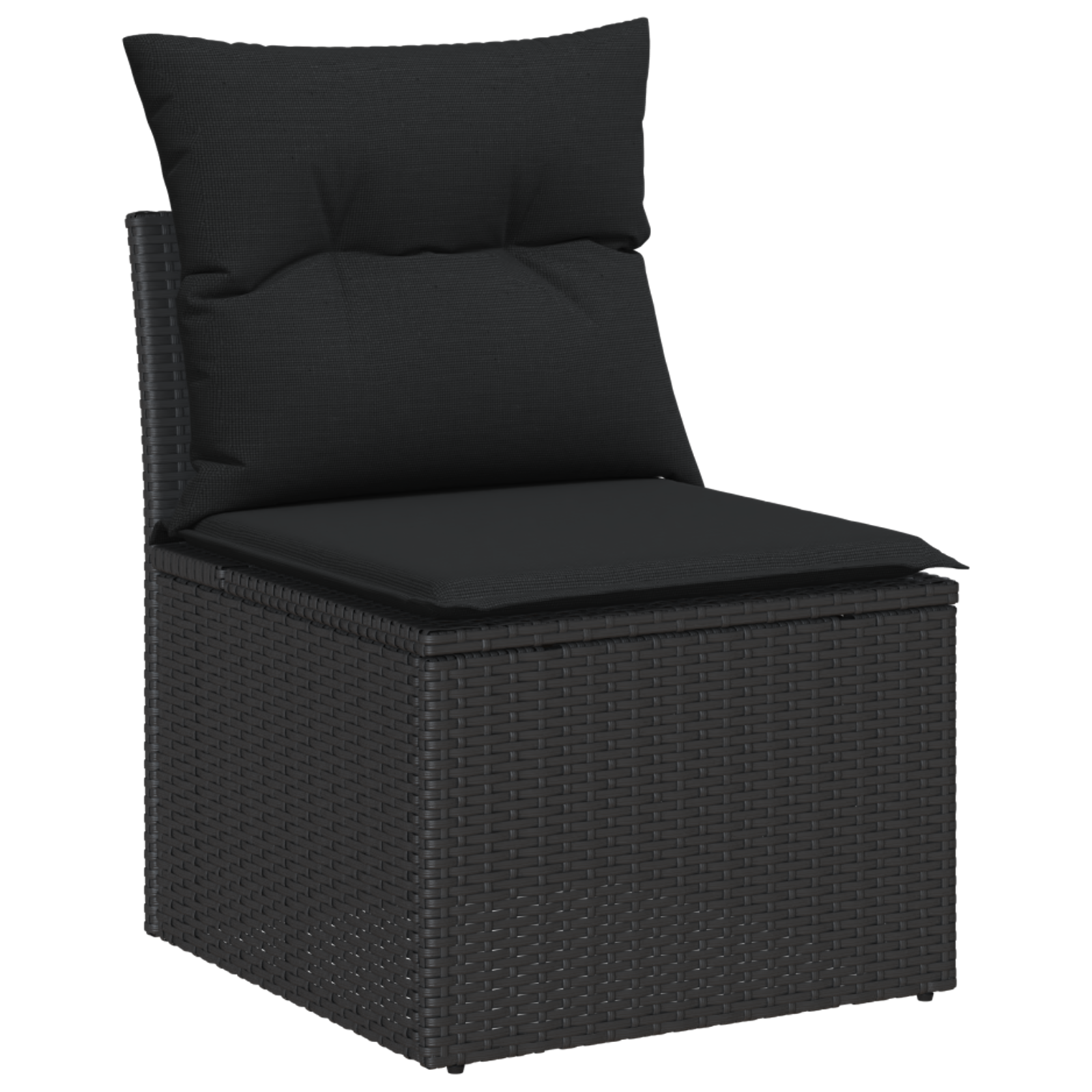 vidaXL 12-delige tuinsofa set met kussens zwart poly rattan acacia