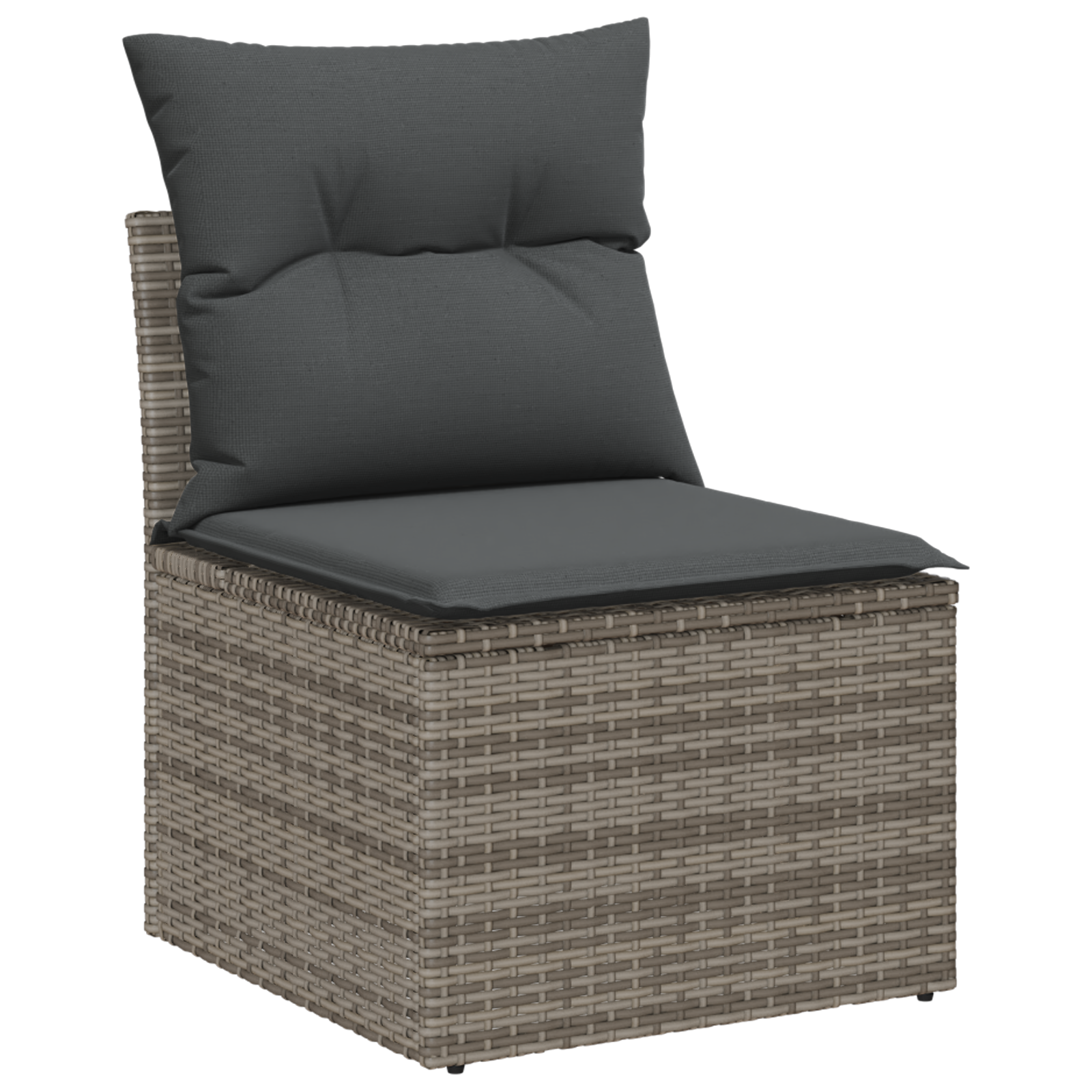 vidaXL 13-delige Tuin Sofa Set met Kussens Grijs Poly Rattan Acacia