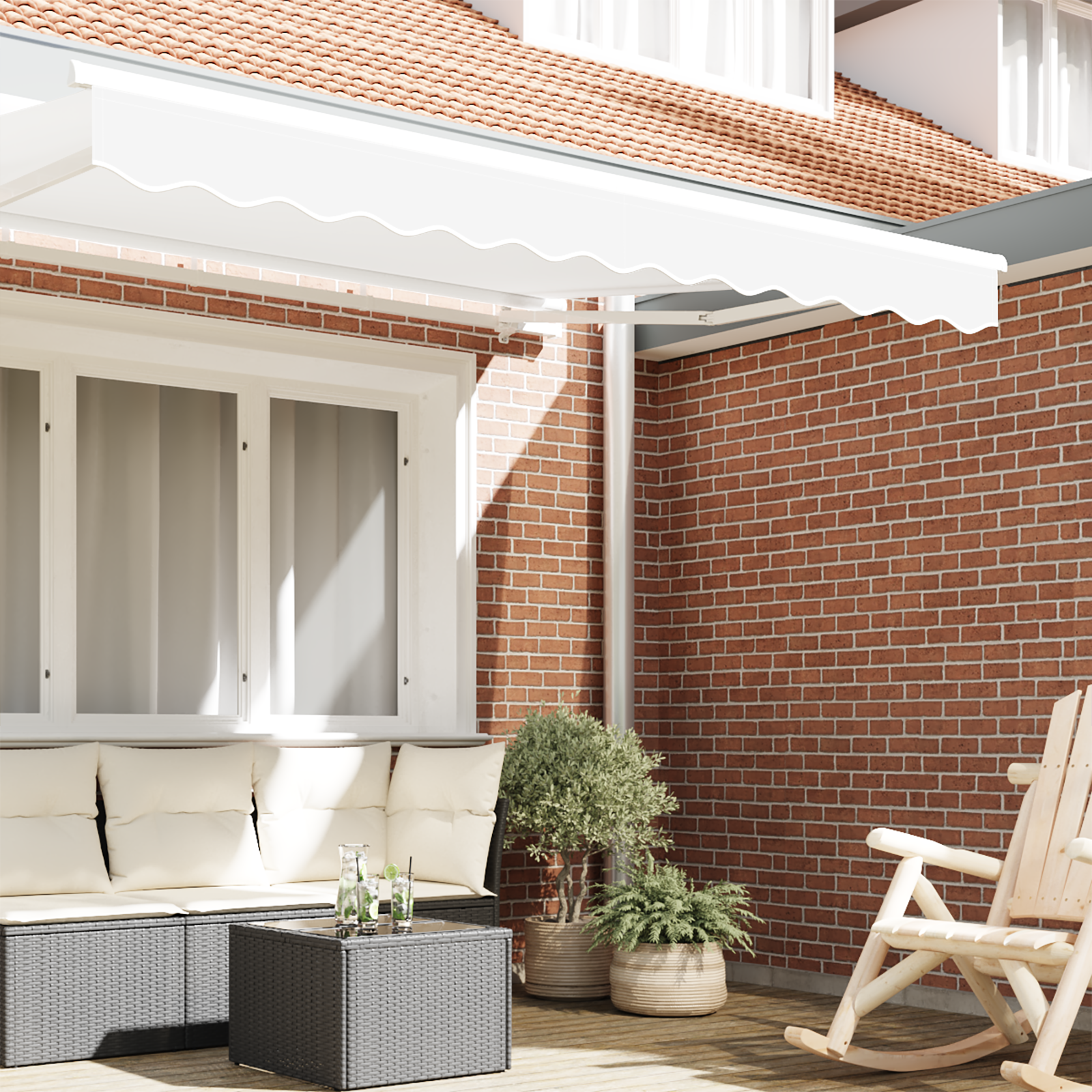 vidaXL Luifel Valance voor 2.5 m Frame Wit 2.3x0.2 m