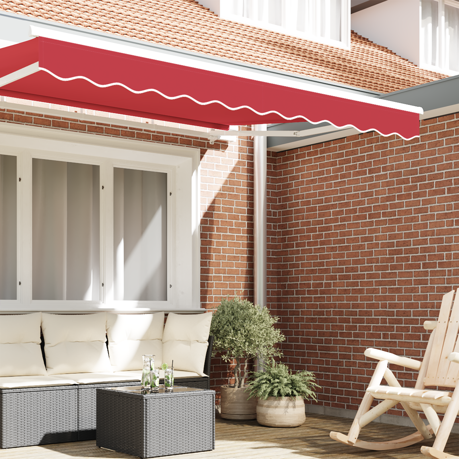 vidaXL Luifel Valance voor 2.5 m Frame Rood 2.3x0.2 m