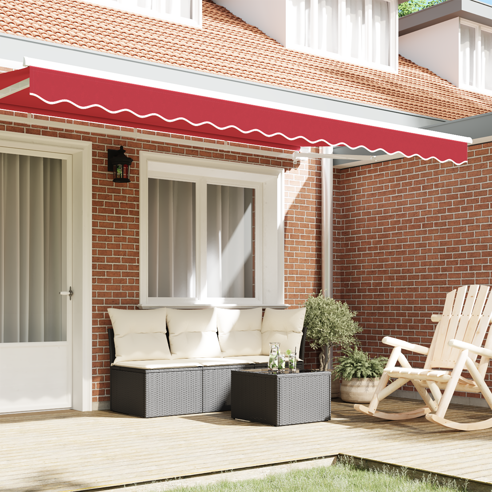 vidaXL Luifel Valance voor 3.5 m Frame Rood 3.3x0.2 m