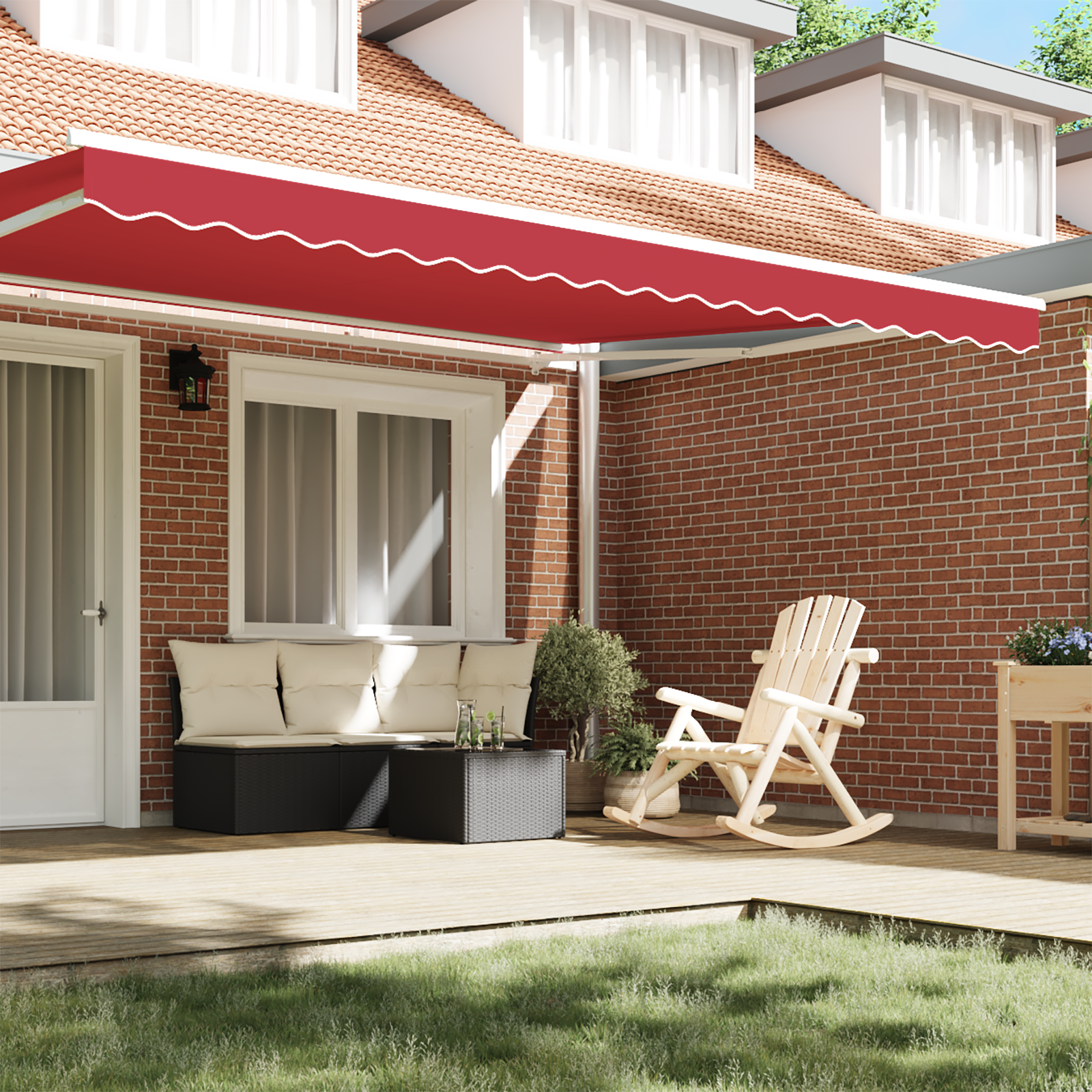 vidaXL Luifel Valance voor 4.5 m Frame Rood 4.3x0.2 m