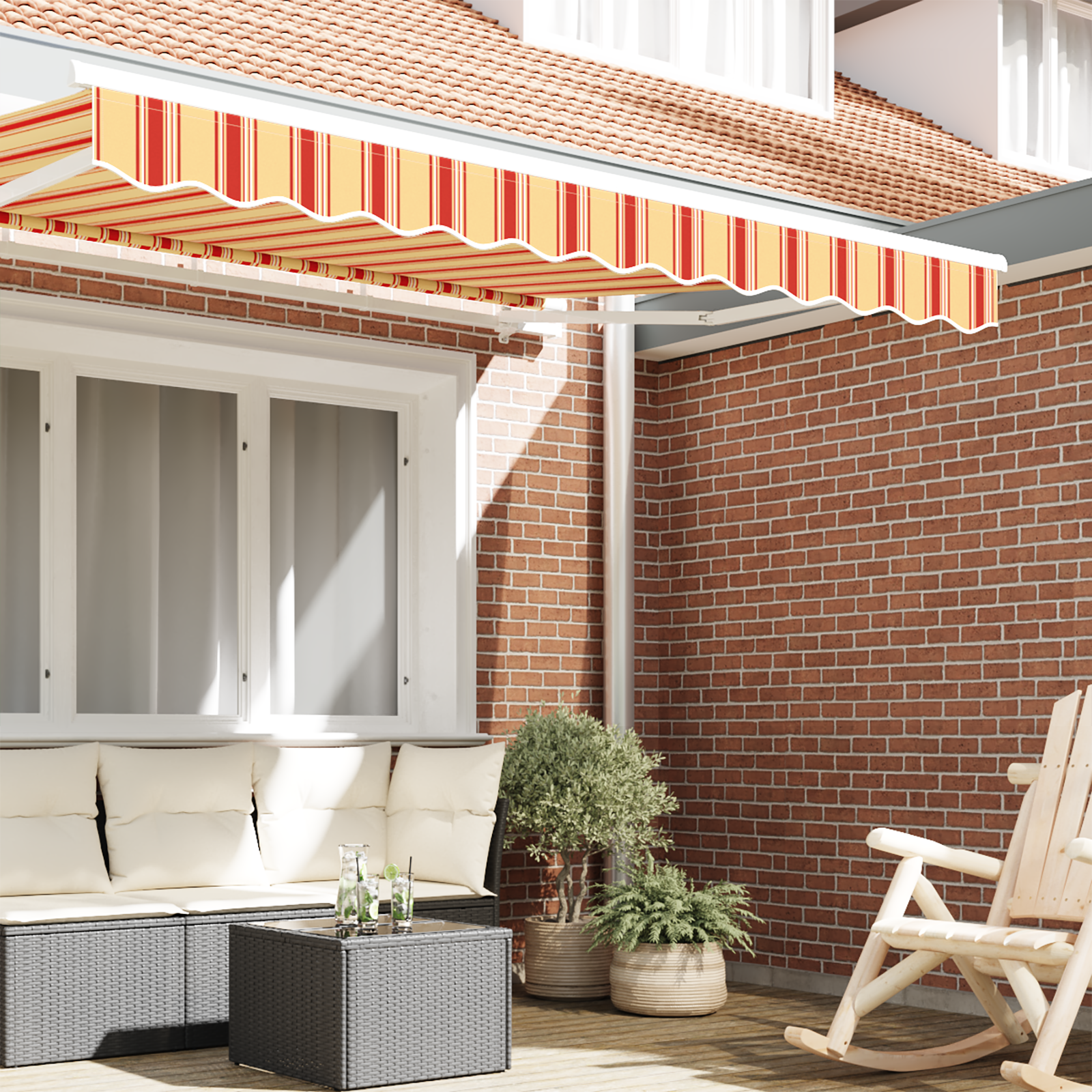 vidaXL Luifel Valance voor 2.5 m Frame Multikleur 2.3x0.2 m