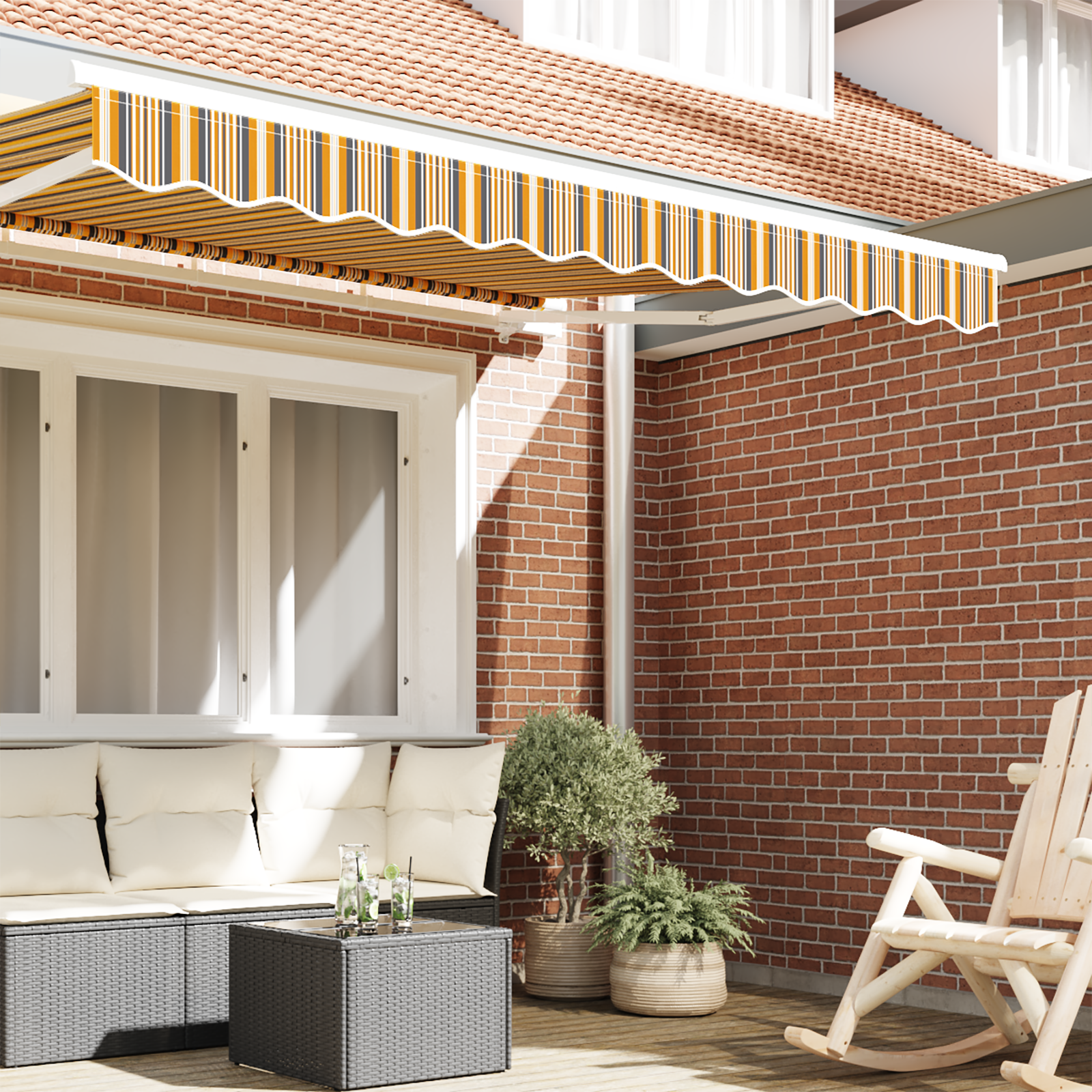 vidaXL Zonnescherm Valance voor 2.5 m Frame Multicolor 2.3x0.2 m