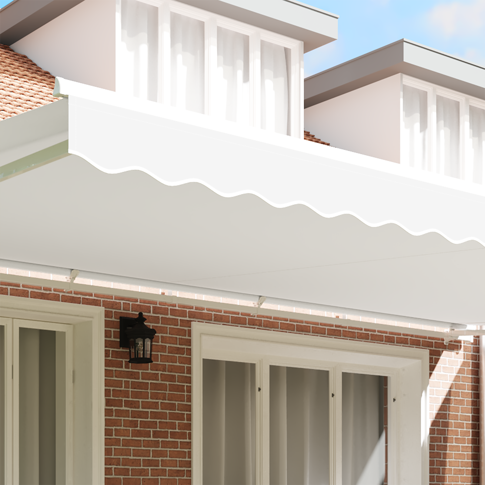 vidaXL Luifel Valance voor 6 m Frame Wit 5.8x0.2 m