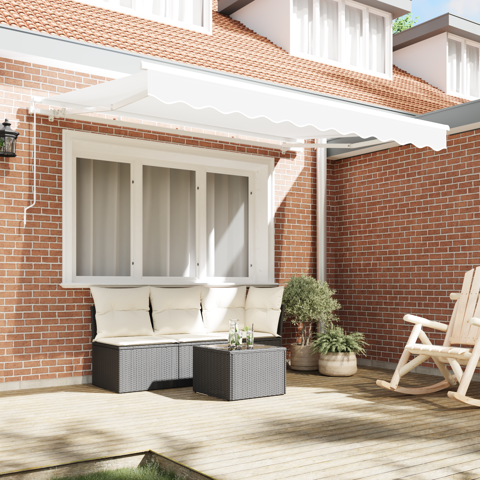 vidaXL Luifel Vervangende Stof voor 3x2.5 m Frame Wit