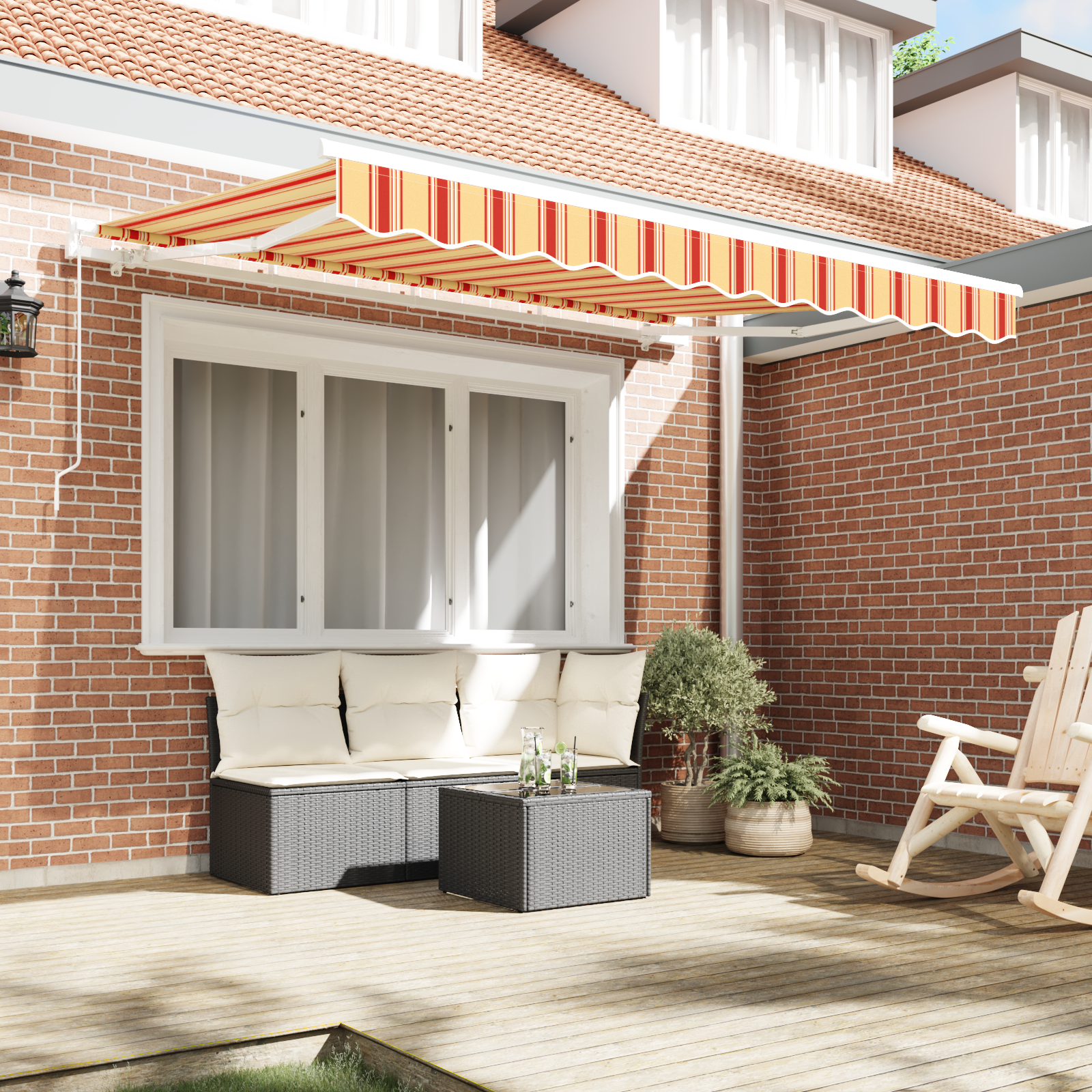 vidaXL Luifel Vervangstof voor 3.5x2 m Frame Multicolour Stripe