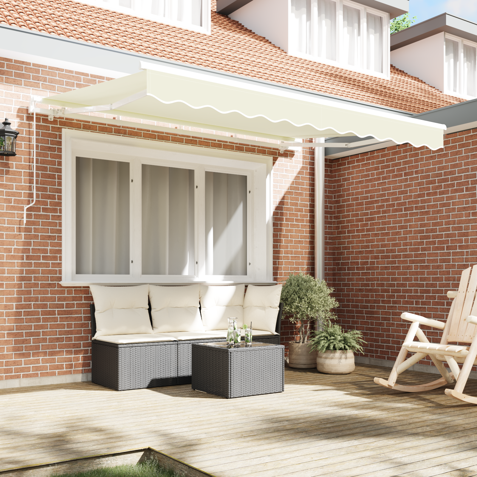 vidaXL Luifel Vervangingsstof voor 3.5x2 m Frame Crème