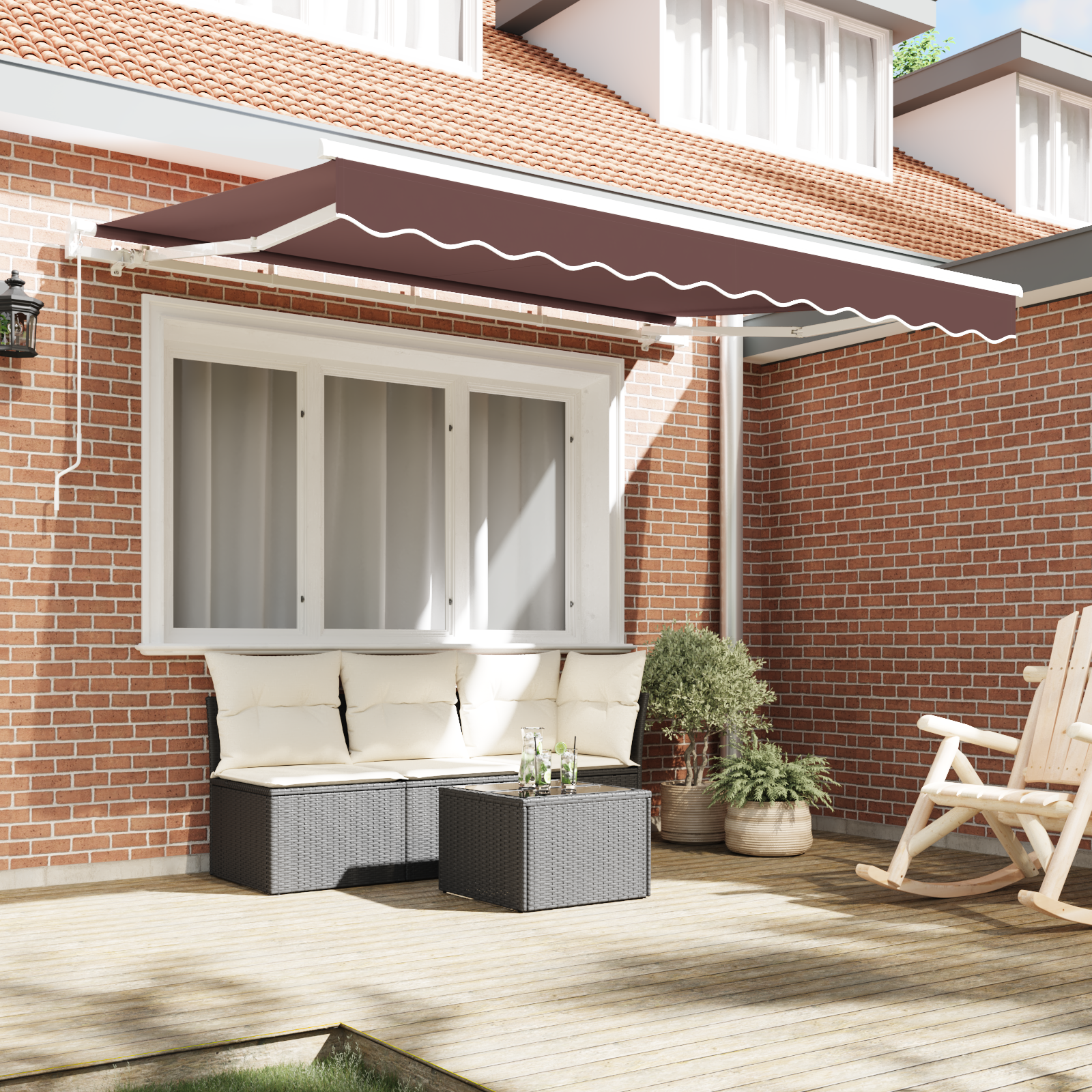 vidaXL Luifel Vervangstof voor 3.5x2 m Frame Bruin