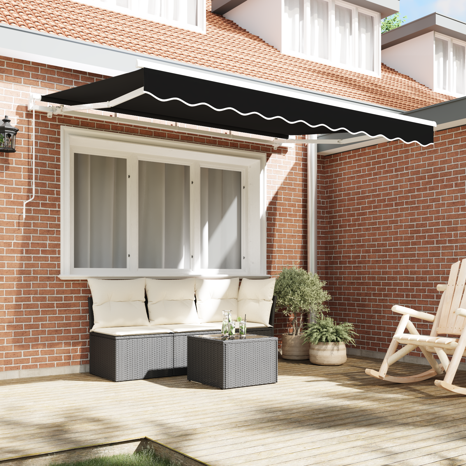 vidaXL Luifel Vervangstof voor 3.5x2 m Frame - Zwart