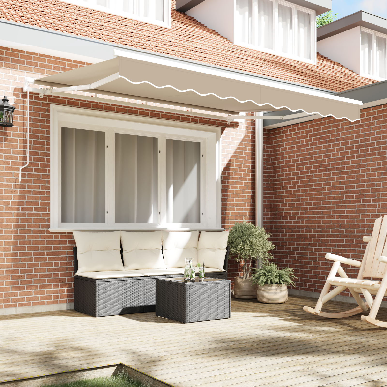 vidaXL Luifel Vervangende Stof voor 3.5x2.5 m Frame Beige