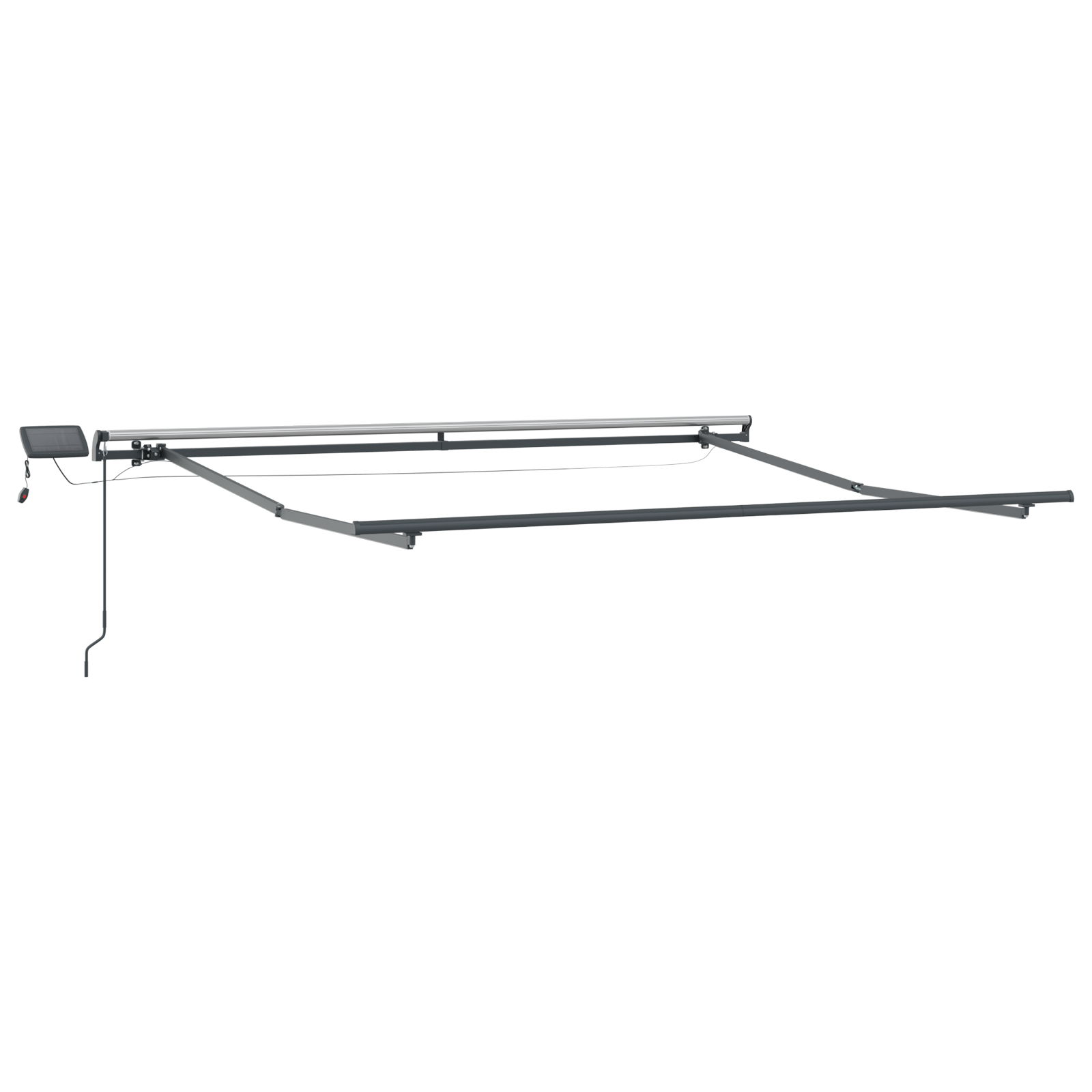 vidaXL Handmatig Intrekbare Luifel met LED Geel en Oranje 300x250 cm