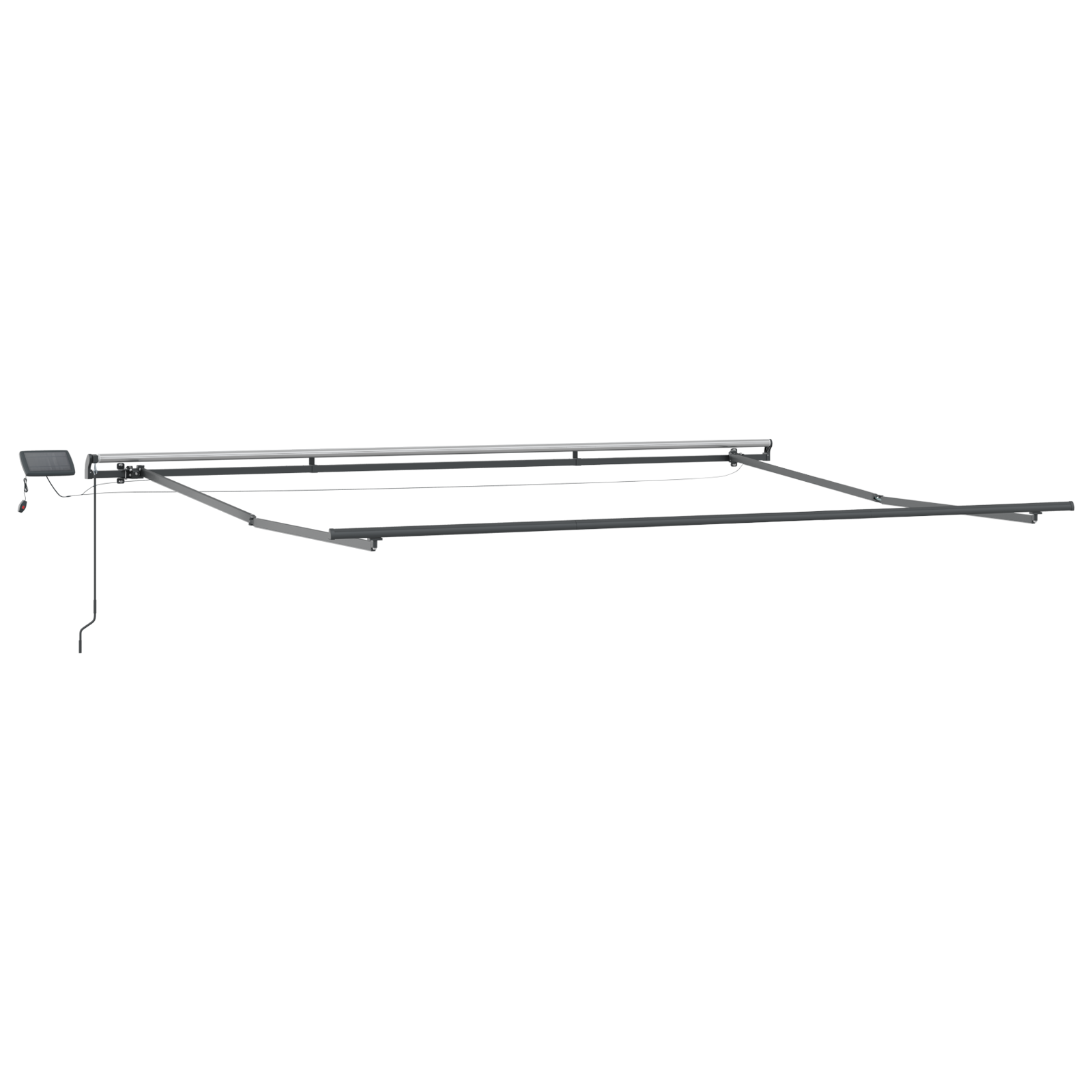 vidaXL Handmatige Inklapbare Luifel met LED Geel en Oranje 500x300 cm