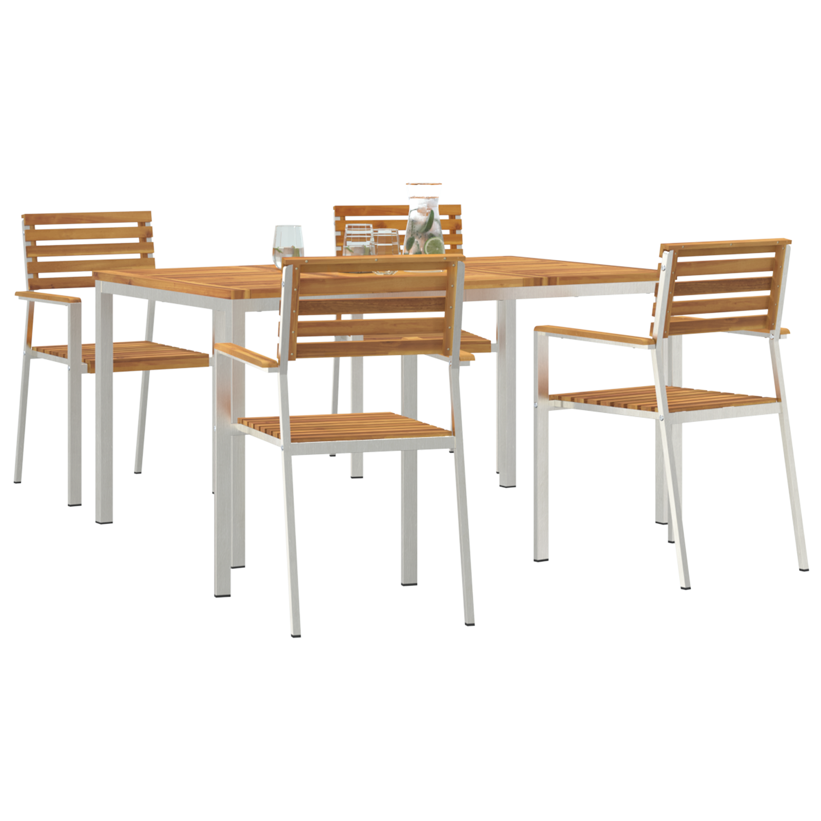 vidaXL 5-delige Tuinset massief acaciahout