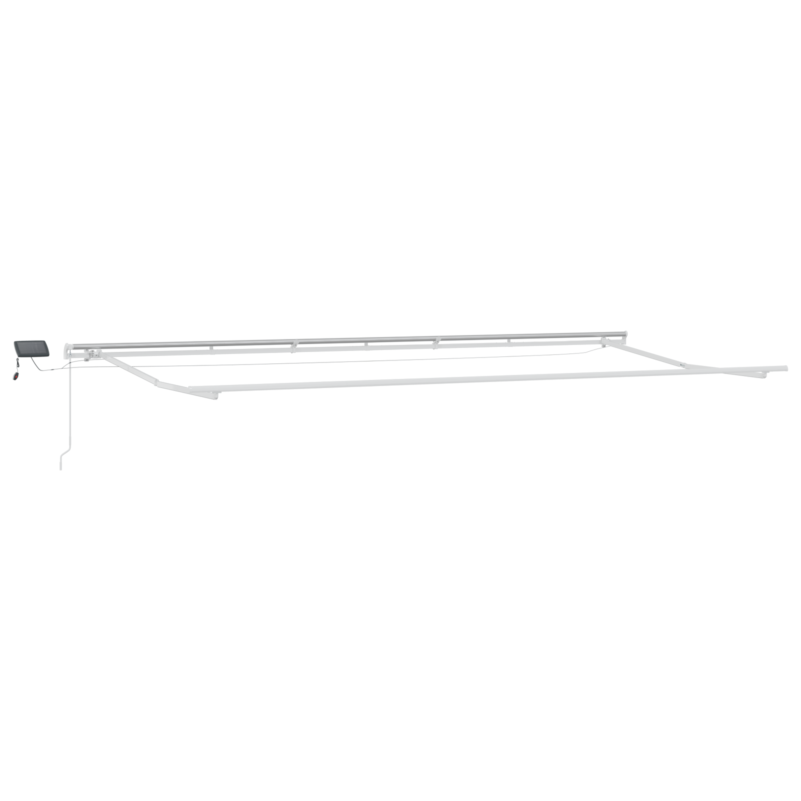 vidaXL Handmatige Inklapbare Luifel met LED Geel en Oranje 600x300 cm