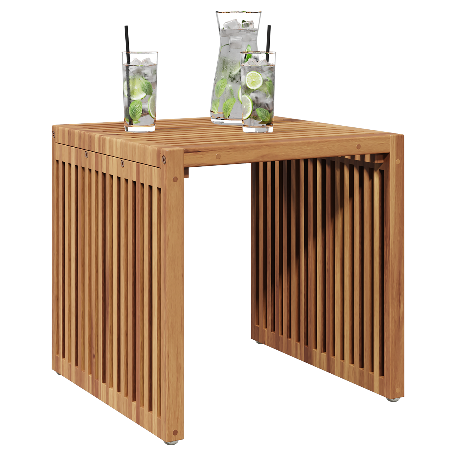 vidaXL Tuin Bijzettafel 45x42,5x45 cm van Massief Teakhout