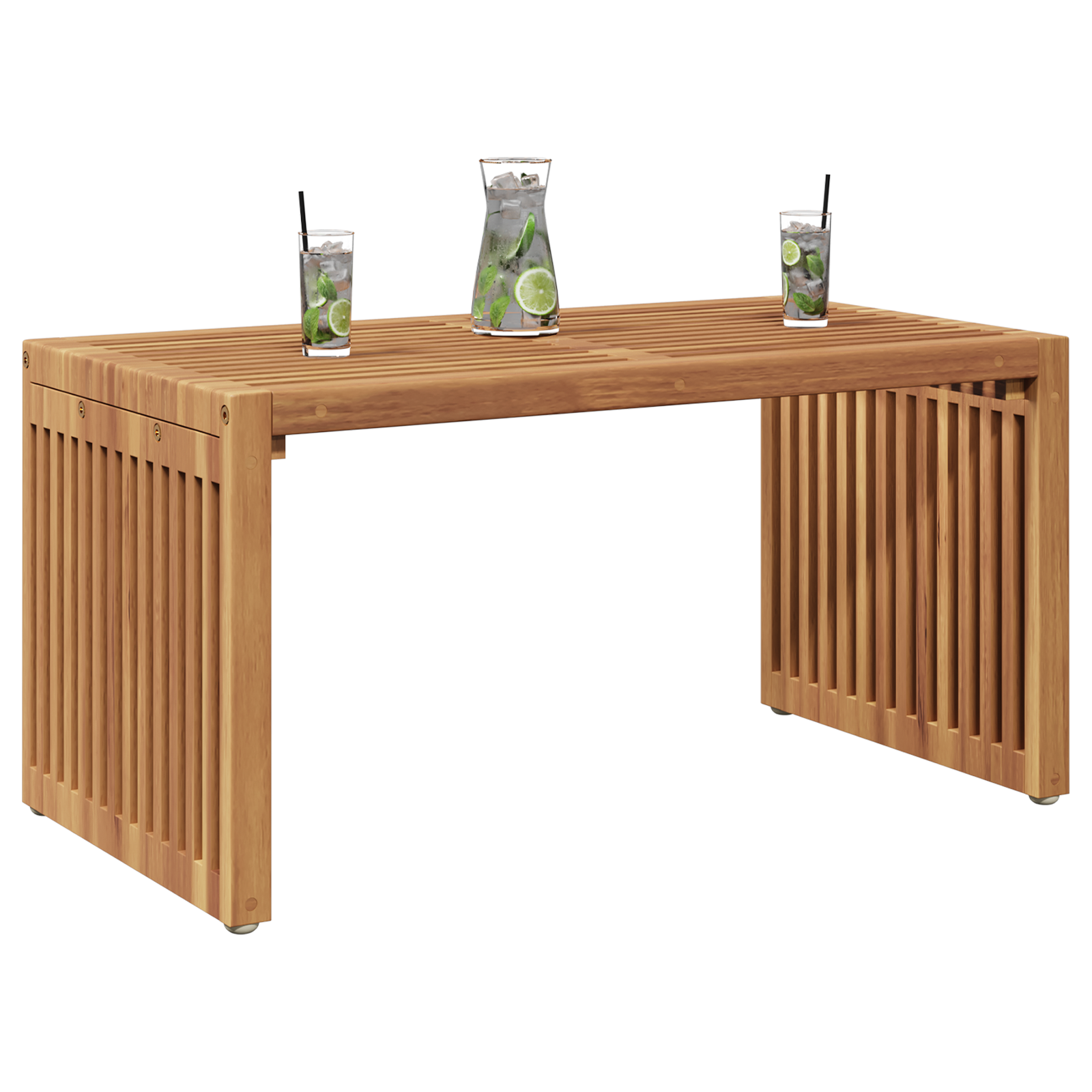 vidaXL Tuin Bijzettafel 70x37,5x35,5 cm van Massief Teakhout