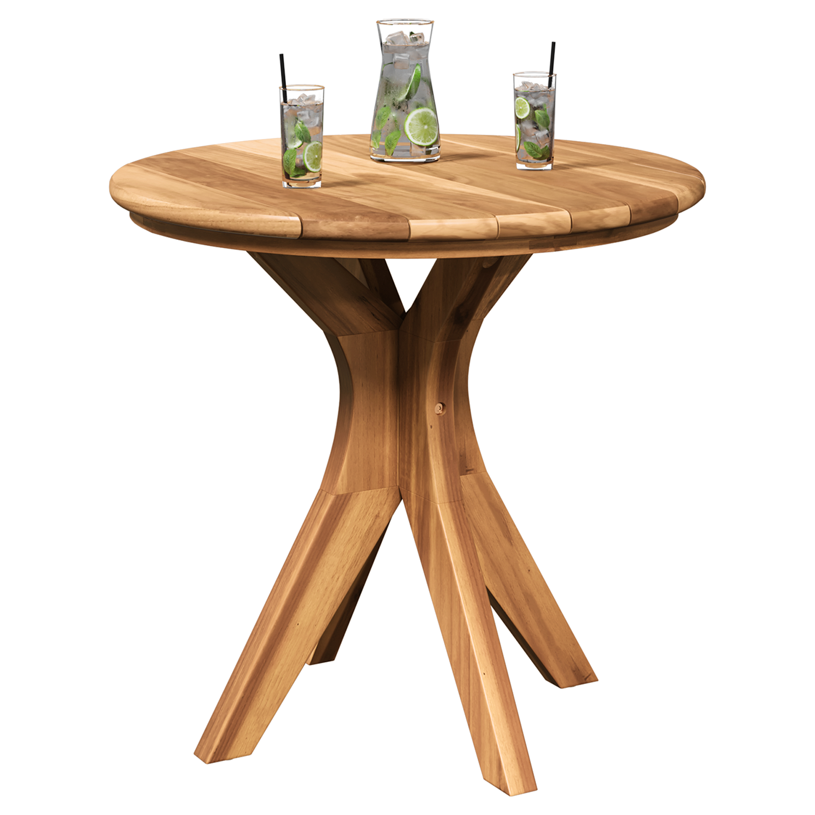 vidaXL Tuin Koffietafel Ø55x51 cm Massief Teakhout