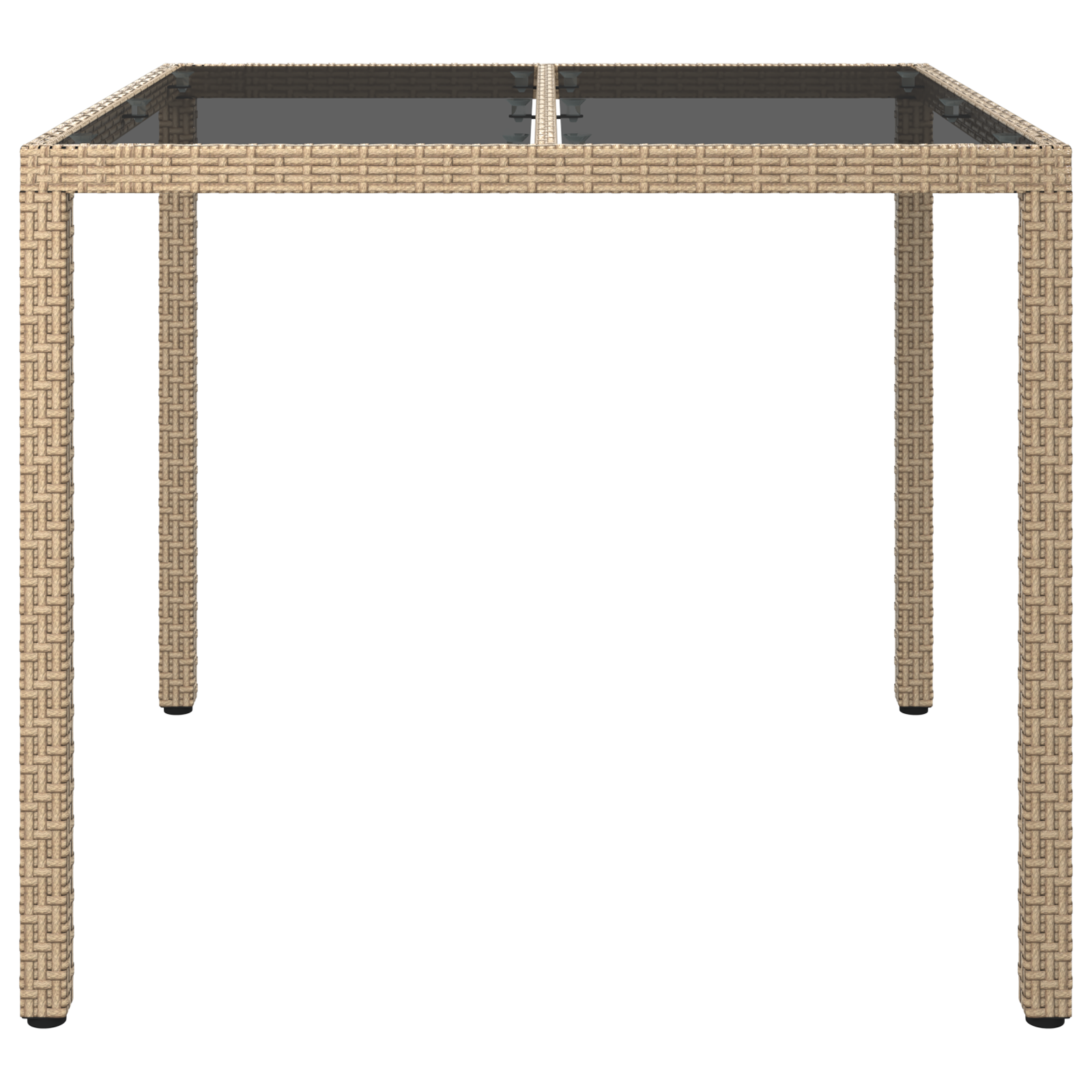 vidaXL Tuin Eettafel Beige 90x90x75 cm Poly Rattan