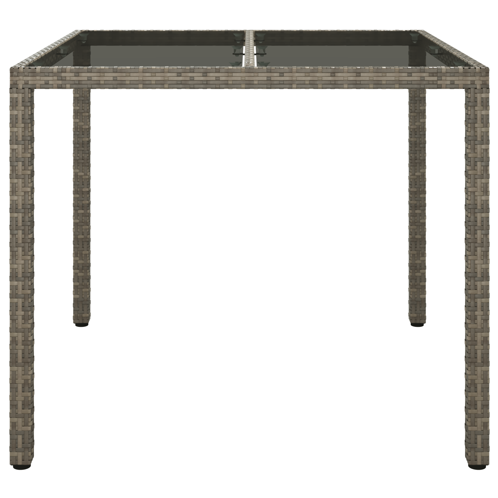 vidaXL Tuindining Tafel Grijs 90x90x75 cm Poly Rattan