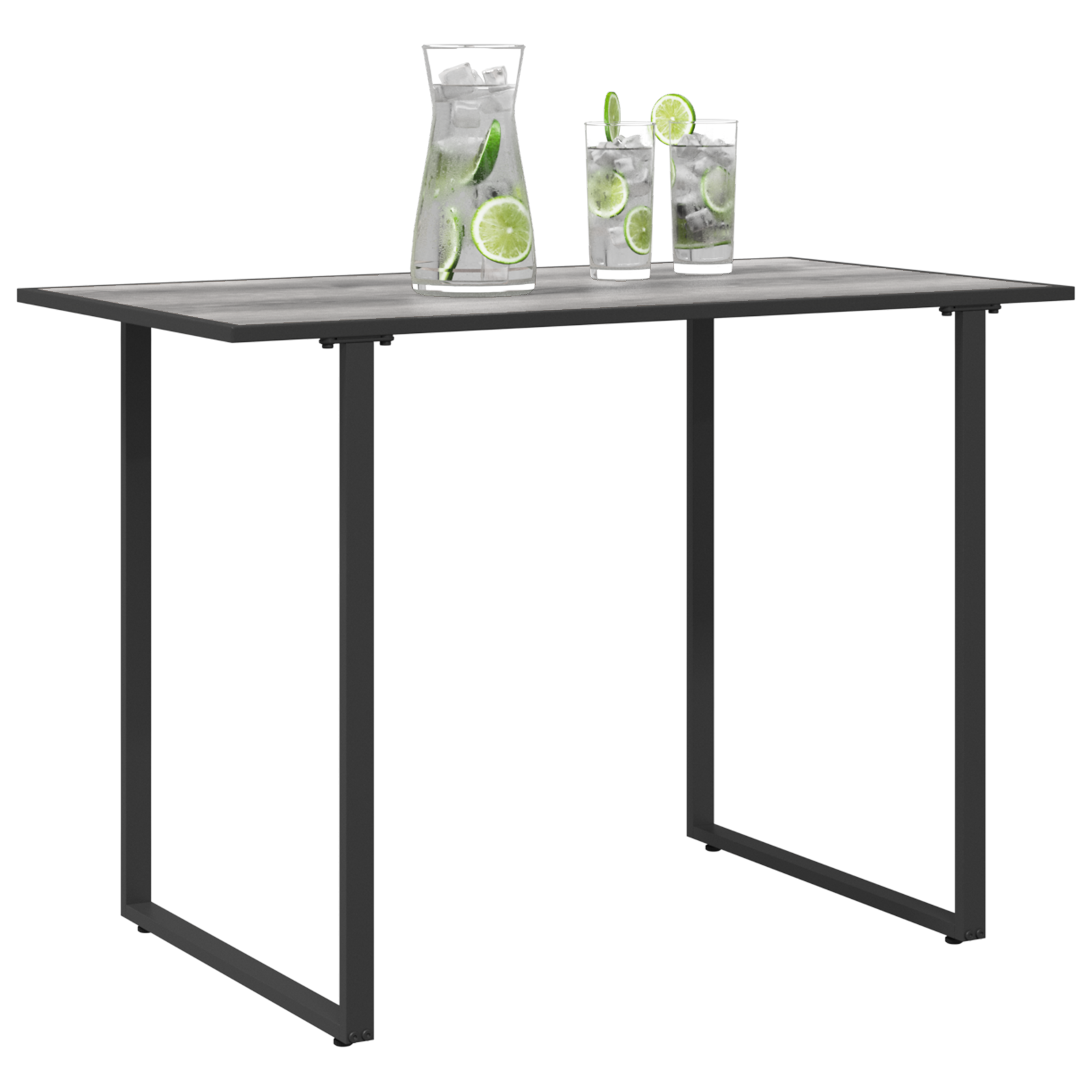 vidaXL Tuintafel 100x55x70 cm DPC en staal grijs