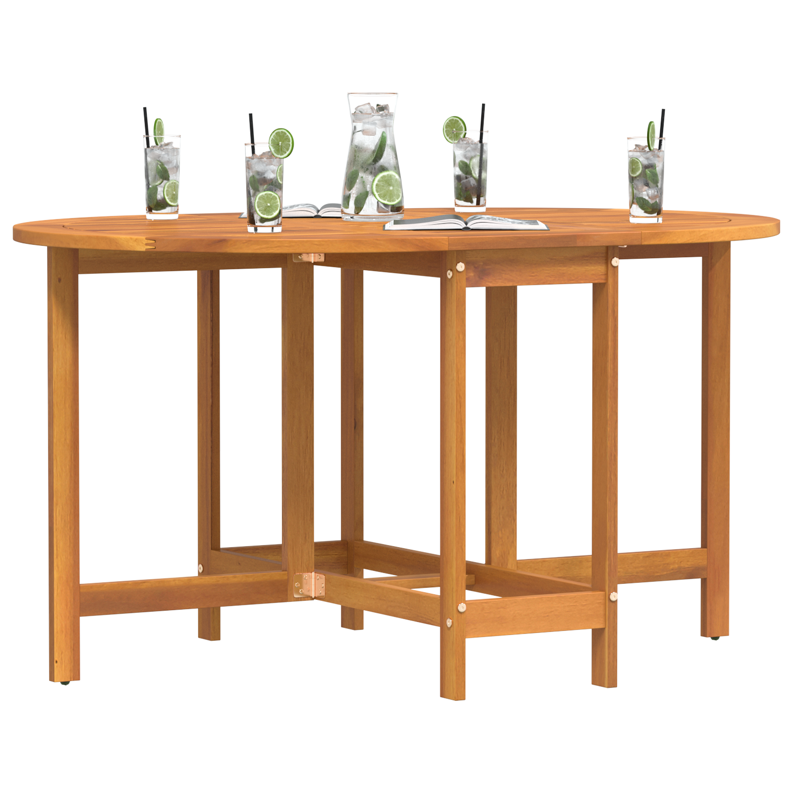 vidaXL Tuintafel vlinder inklapbaar ovaal 110x60x72 cm acaciahout