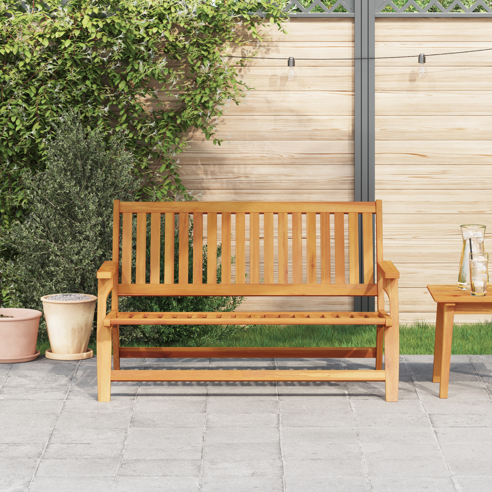 vidaXL Tuinbank 122,5x77x74 cm Massief Acaciahout