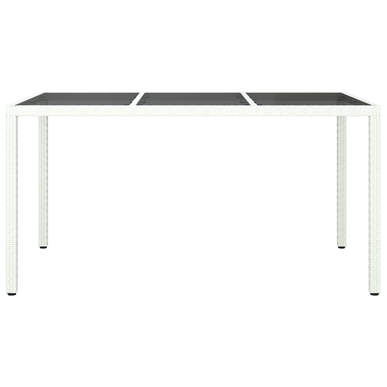 vidaXL Tuin Eettafel Wit 150x90x75 cm Poly Rattan