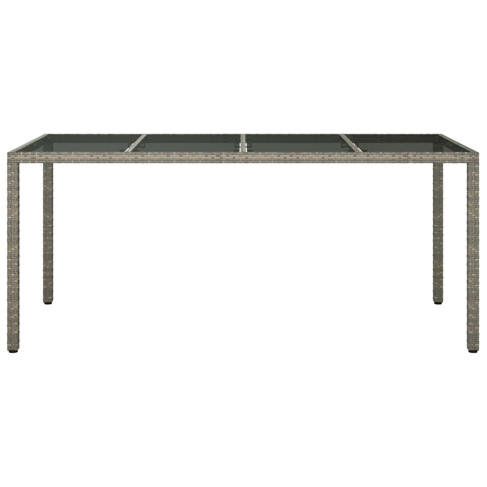 vidaXL Tuin Eettafel Grijs 190x90x75 cm Poly Rattan
