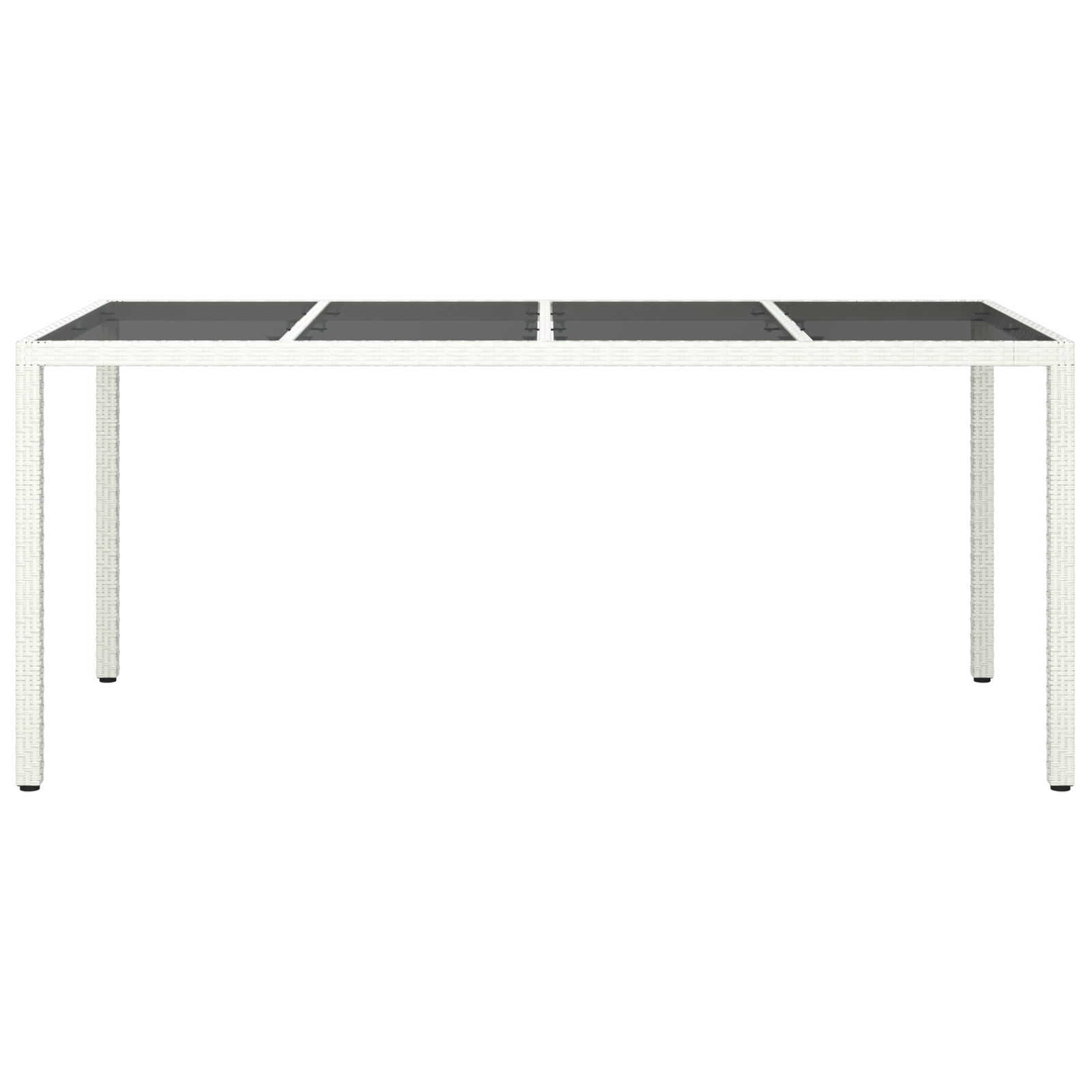 vidaXL Tuin Eettafel Wit 190x90x75 cm Poly Rattan