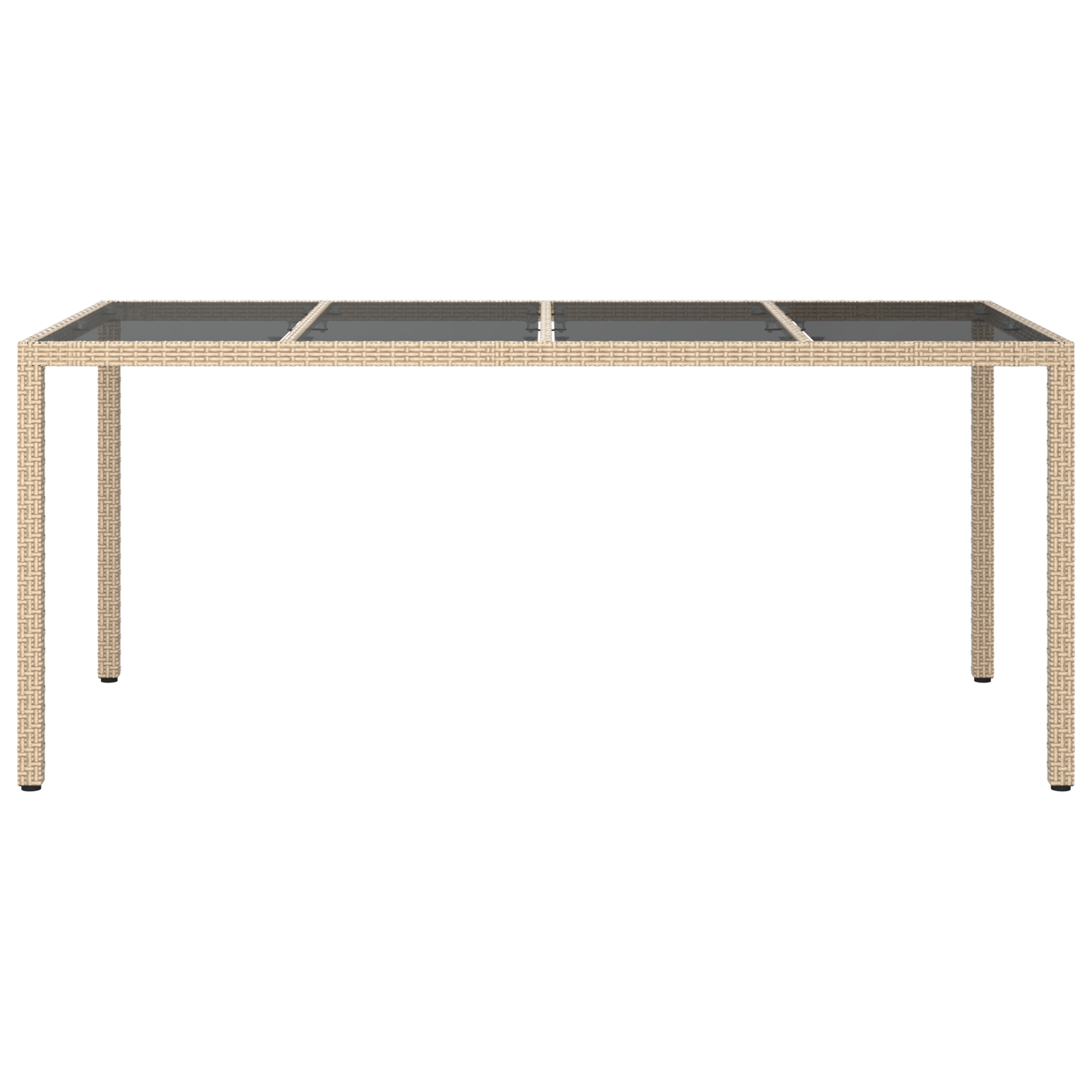 vidaXL Tuin Eettafel Beige 190x90x75 cm Poly Rattan