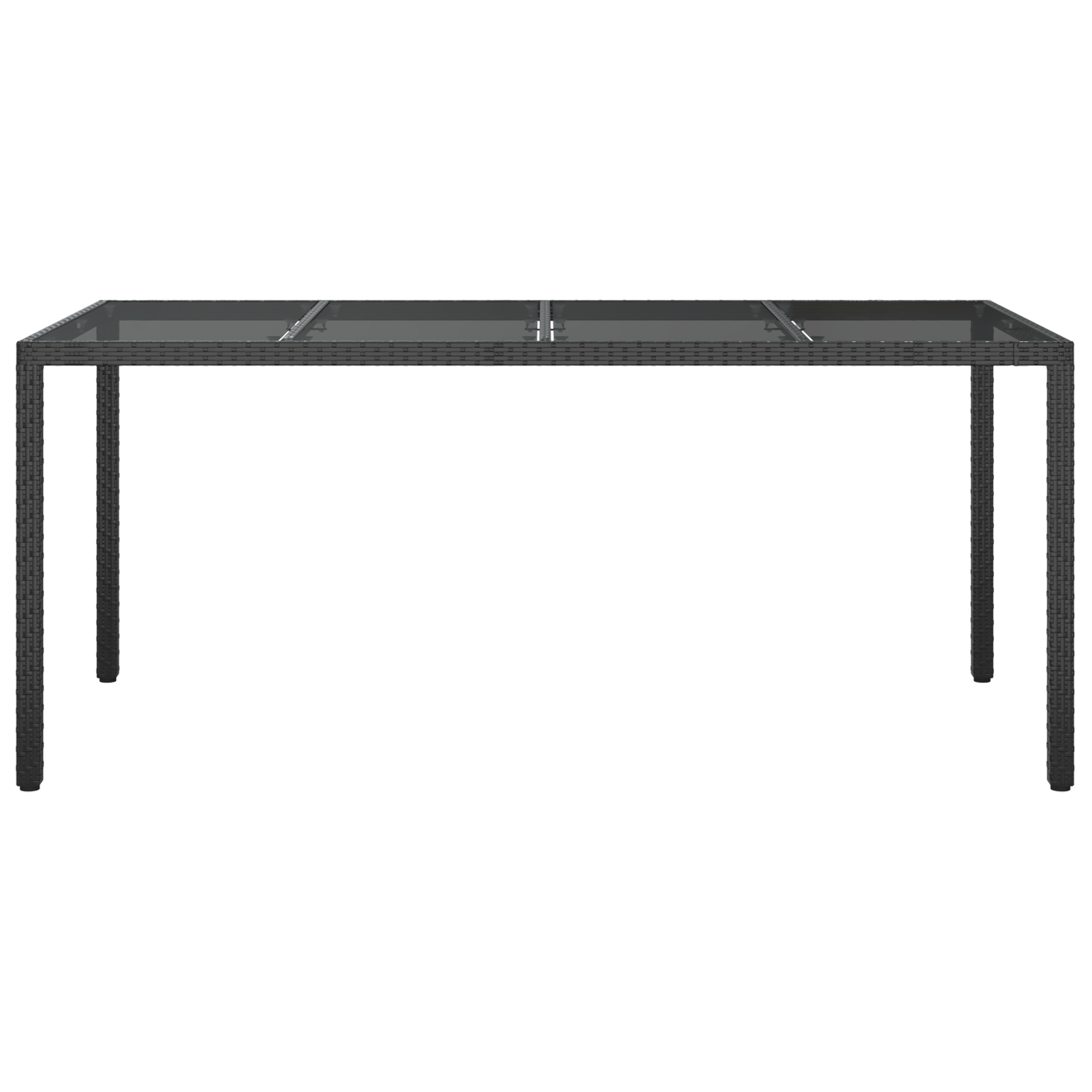 vidaXL Tuintafel Zwart 190x90x75 cm Poly Rattan