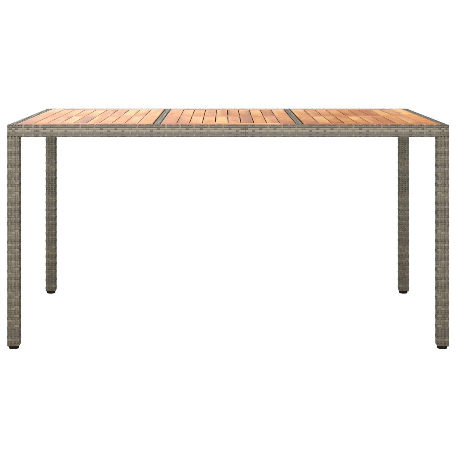 vidaXL Tuin Eettafel Grijs 150x90x75 cm Poly Rattan