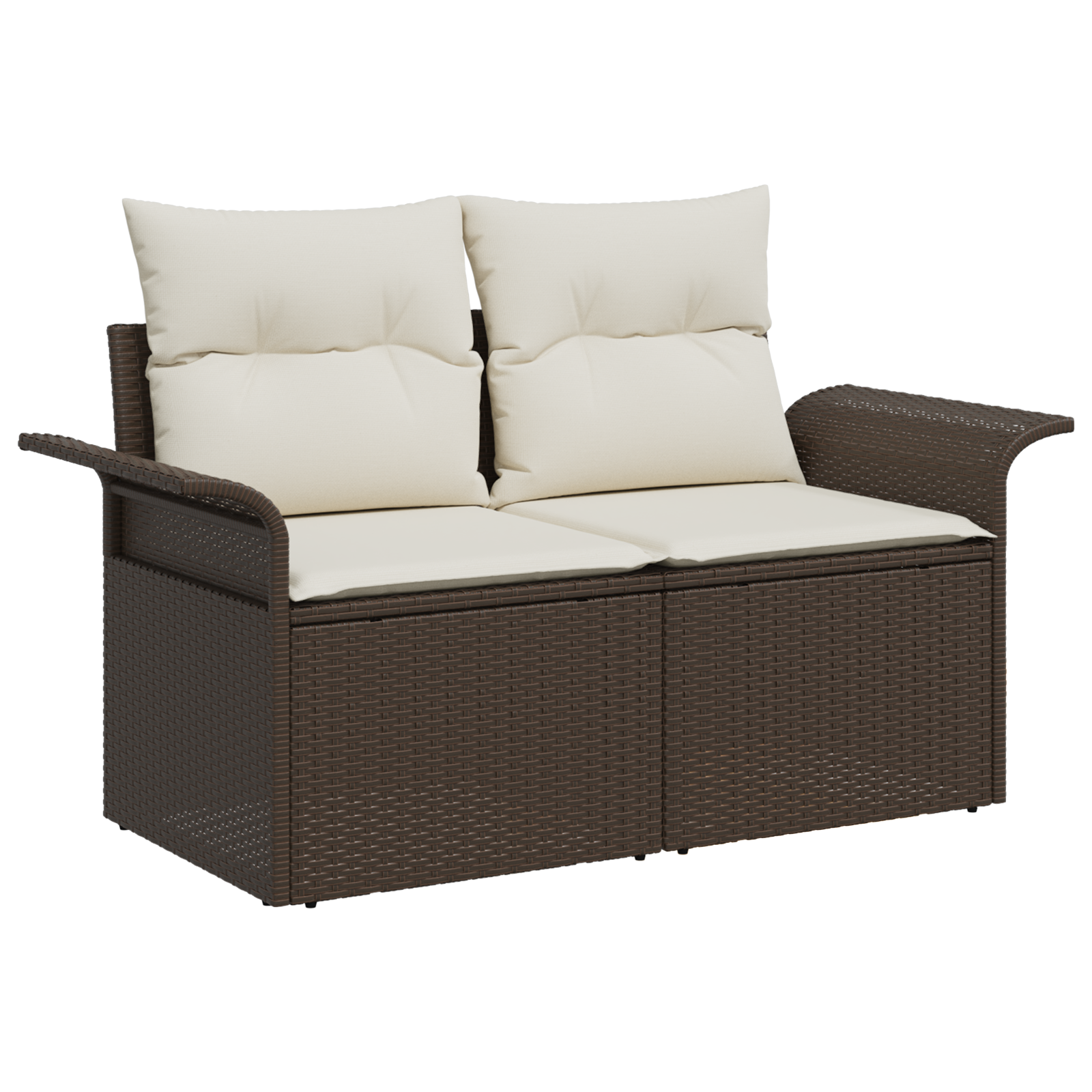 vidaXL 8-delige tuinsofaset met kussens bruin poly rattan