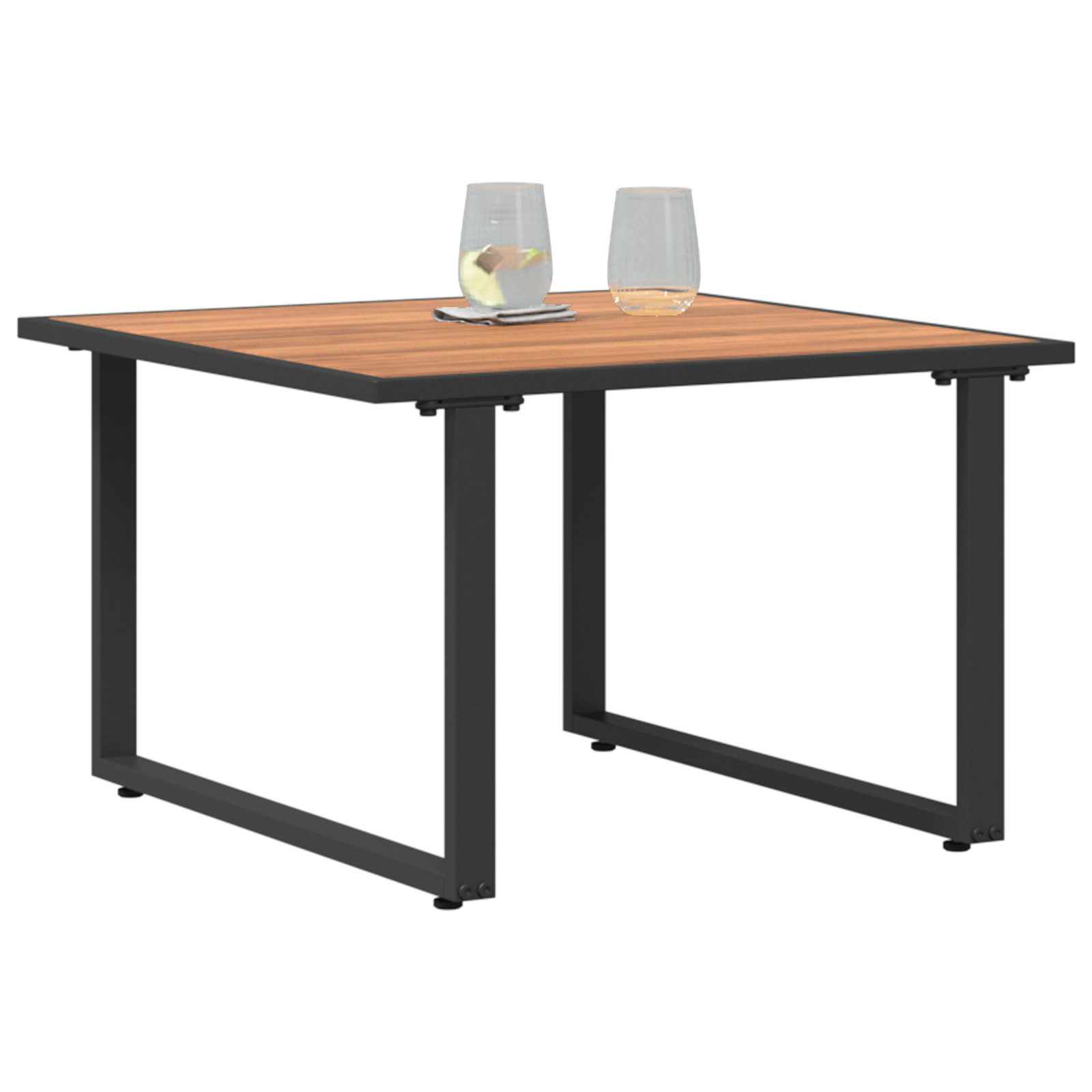 vidaXL Tuintafel 55x55x35 cm DPC en staal bruin
