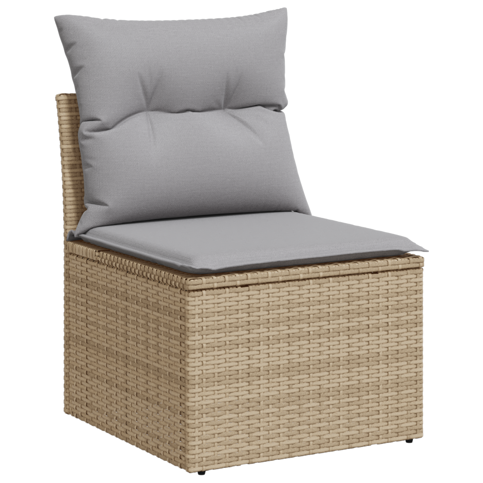 vidaXL 8-delige Tuinbank Set met Kussens in Beige Poly Riet